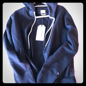 Unisex Rag & Bone Black Zippered Hoodie